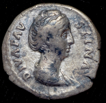 Денарий. Фаустина старшая. Рим империя