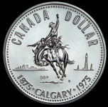 1 доллар 1987 "400 лет открытию пролива Дейвиса" (Канада)