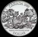 1 доллар 1989 "Река Маккензи" (Канада)