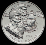 1 доллар 1995 "325 лет Компании Гудзонова залива" (Канада)