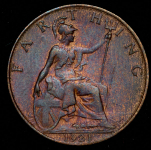 1 фартинг 1921 (Великобритания)