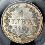 1 лир 1906 (Сан-Марино) (в слабе)