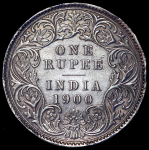 1 рупия 1900 (Индия)