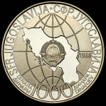 1000 динаров 1980 "Смерть Иосипа Броз Тито" (Югославия)