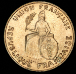 2 франка 1948. Пробные (ESSAI) (Французская Полинезия)