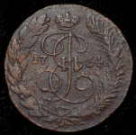 2 копейки 1764 ЕМ (перечекан)