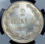 2 марки 1908 (Финляндия) (в слабе)