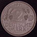 2 марки 1951 (Германия) D