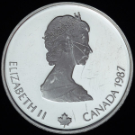 20 долларов 1987 "XV зимние Олимпийские Игры 1988: Бобслей" (Канада)