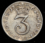 3 пенса 1762 (Великобритания)