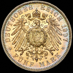 5 марок 1907 (Баден) G