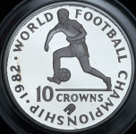 10 крон 1982 "Чемпионат мира по футболу 1982 года в Испании" (Теркс и Кайкос)