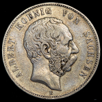 5 марок 1875 (Саксония) Е