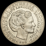 10 крон 1972 "Смерть Фредерика IX и вступление на престол Маргрете II" (Дания)