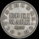 3 марки 1925 (Германия) D