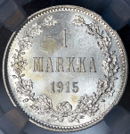 1 марка 1915 (Финляндия) (в слабе) S