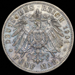 5 марок 1901 (Гамбург) J