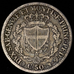 50 чентезимо 1828 (Сардиния) L