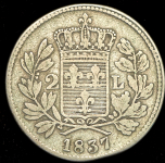 2 лиры 1837 (Лукка)