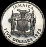 5 долларов 1973 "Премьер Норман Мэнли" (Ямайка)