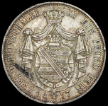 Двойной талер 1857 (Саксония) F