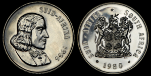 Набор из 2-х сер. монет 1 ранд (ЮАР)