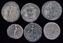 Набор из 6-ти сер. монет динарии. Римская империя