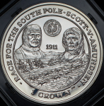1 крона 2007 "Путешествие к Южному полюсу" (Фолклендские острова)