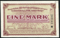 1 марка 1917 (лагерь Франкфурт-на-Майне)