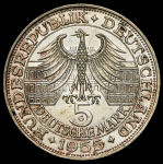 5 марок 1955 "300 лет со дня рождения Людвига фон Бадена" (ФРГ)