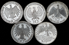 Комплект из 5-ти монет "Олимпиада 1972 в Мюнхене" (Германия)