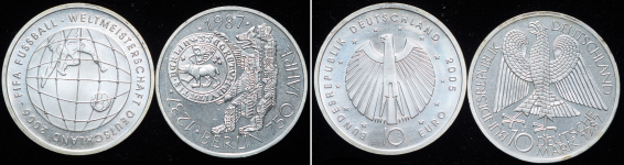Набор их 4-х сер. монет (Германия)
