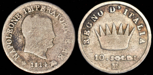 Набор из 4-х сер. монет (Италия)