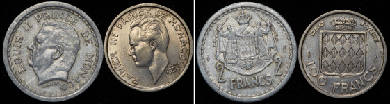 Набор из 8-ми монет (Монако)