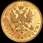 20 марок 1891 (Финляндия) L