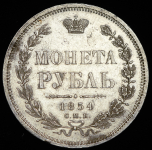 Рубль 1854 СПБ-НI