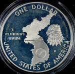 1 доллар 1991 "38-я годовщина войны в Корее" (США)