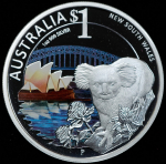 1 доллар 2010 "Новый Южный Уэльс: Австралийская Коала" (Австралия)
