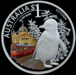1 доллар 2010 "Штат Виктория Мельбурн - Пингвин" (Австралия)