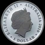 1 доллар 2010 "Тасмания: Тасманский дьявол" (Австралия)