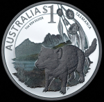 1 доллар 2010 "Тасмания: Тасманский дьявол" (Австралия)
