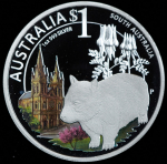 1 доллар 2010 "Южная Австралия: Вомбат" (Австралия)