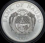 10 долларов 2008 "Счастливого нового года и Рождества: Дед мороз" (Науру)