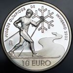 10 евро 2002 "Зимние Олимпийские игры 2002 г. в Солт-Лейк-Сити" (Испания) (в п/у)