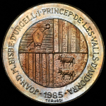 2 динера 1985 "XV зимние Олимпийские игры 1988 года в Калгари" (Андорра)