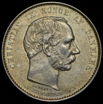 2 кроны 1888 "25 лет правления Кристиана IX" (Дания)