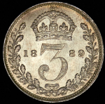 3 пенса 1889 (Великобритания)
