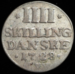 4 скиллинга 1728 (Дания)