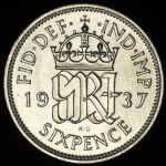 6 пенсов 1937 (Великобритания)