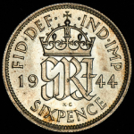 6 пенсов 1944 (Великобритания)
